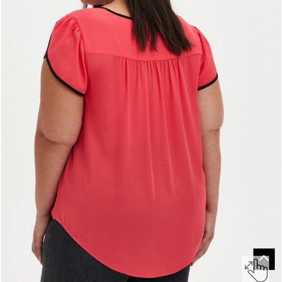 Torrid Georgette Tulip Sleeve Blouse - Picture 2 of 9